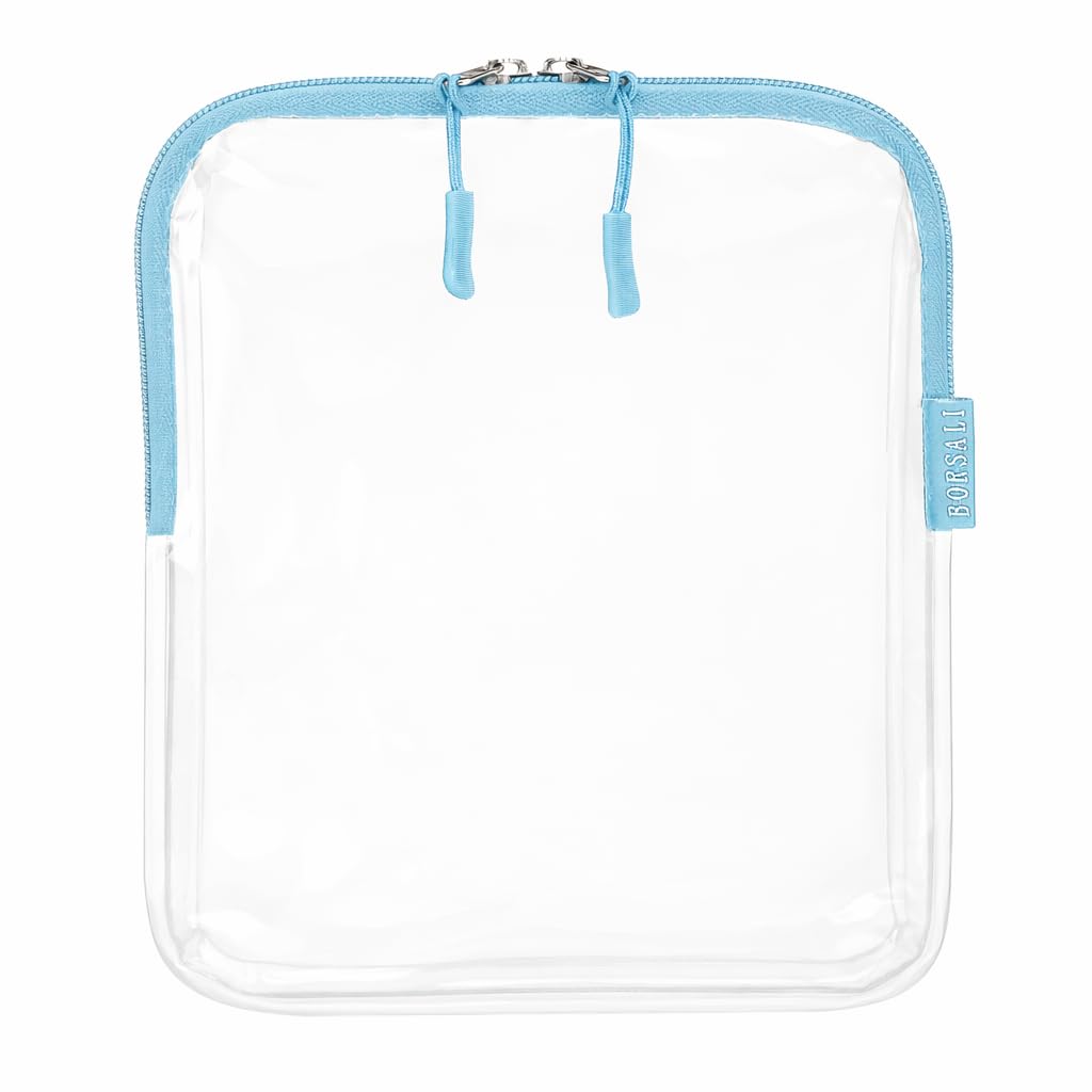 TSA Approved Toiletry Bag, Clear, Quart Size, Taupe | 3-1-1 Liquids for Carry On Travel, Toiletries Organizer, Cosmetic Pouch with Zipper, Travel Accessories
