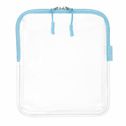 TSA Approved Toiletry Bag, Clear, Quart Size, Taupe | 3-1-1 Liquids for Carry On Travel, Toiletries Organizer, Cosmetic Pouch with Zipper, Travel Accessories