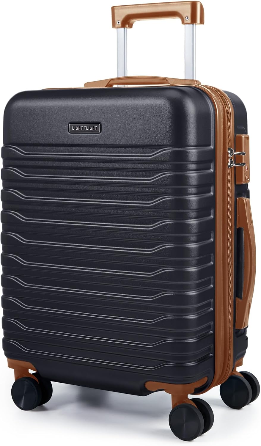 Expandable Carry On Luggage 22x14x9 Airline Approved with Double Spinner Wheels, 20 Inch Lightweight Hard Shell Rolling Suitcases with TSA Lock, Blue