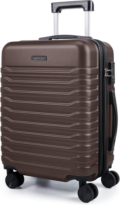 Expandable Carry On Luggage 22x14x9 Airline Approved with Double Spinner Wheels, 20 Inch Lightweight Hard Shell Rolling Suitcases with TSA Lock, Blue