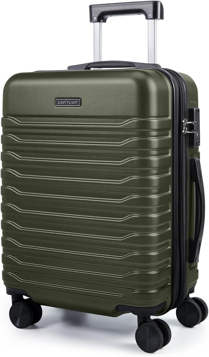 Expandable Carry On Luggage 22x14x9 Airline Approved with Double Spinner Wheels, 20 Inch Lightweight Hard Shell Rolling Suitcases with TSA Lock, Blue