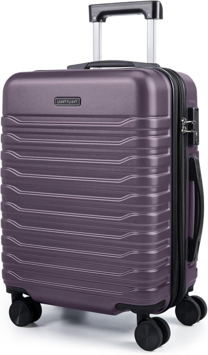Expandable Carry On Luggage 22x14x9 Airline Approved with Double Spinner Wheels, 20 Inch Lightweight Hard Shell Rolling Suitcases with TSA Lock, Blue