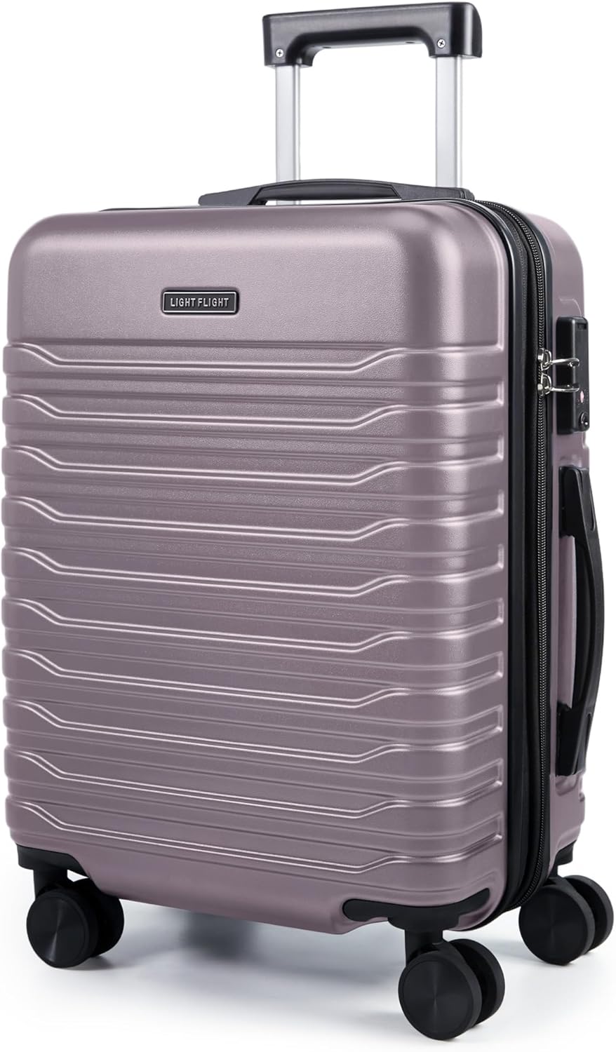 Expandable Carry On Luggage 22x14x9 Airline Approved with Double Spinner Wheels, 20 Inch Lightweight Hard Shell Rolling Suitcases with TSA Lock, Blue