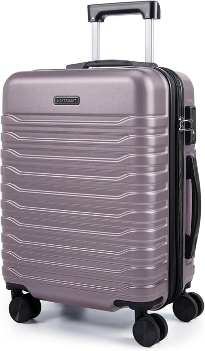 Expandable Carry On Luggage 22x14x9 Airline Approved with Double Spinner Wheels, 20 Inch Lightweight Hard Shell Rolling Suitcases with TSA Lock, Blue