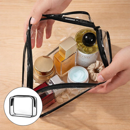 3 Pack Clear TSA Approved Toiletry Bag, Water Resistant Makeup Organizer
