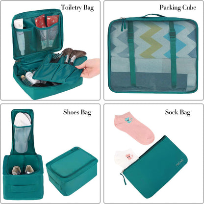 Packing Cubes Luggage Packing Organizers for Travel Accessories-Jet Black