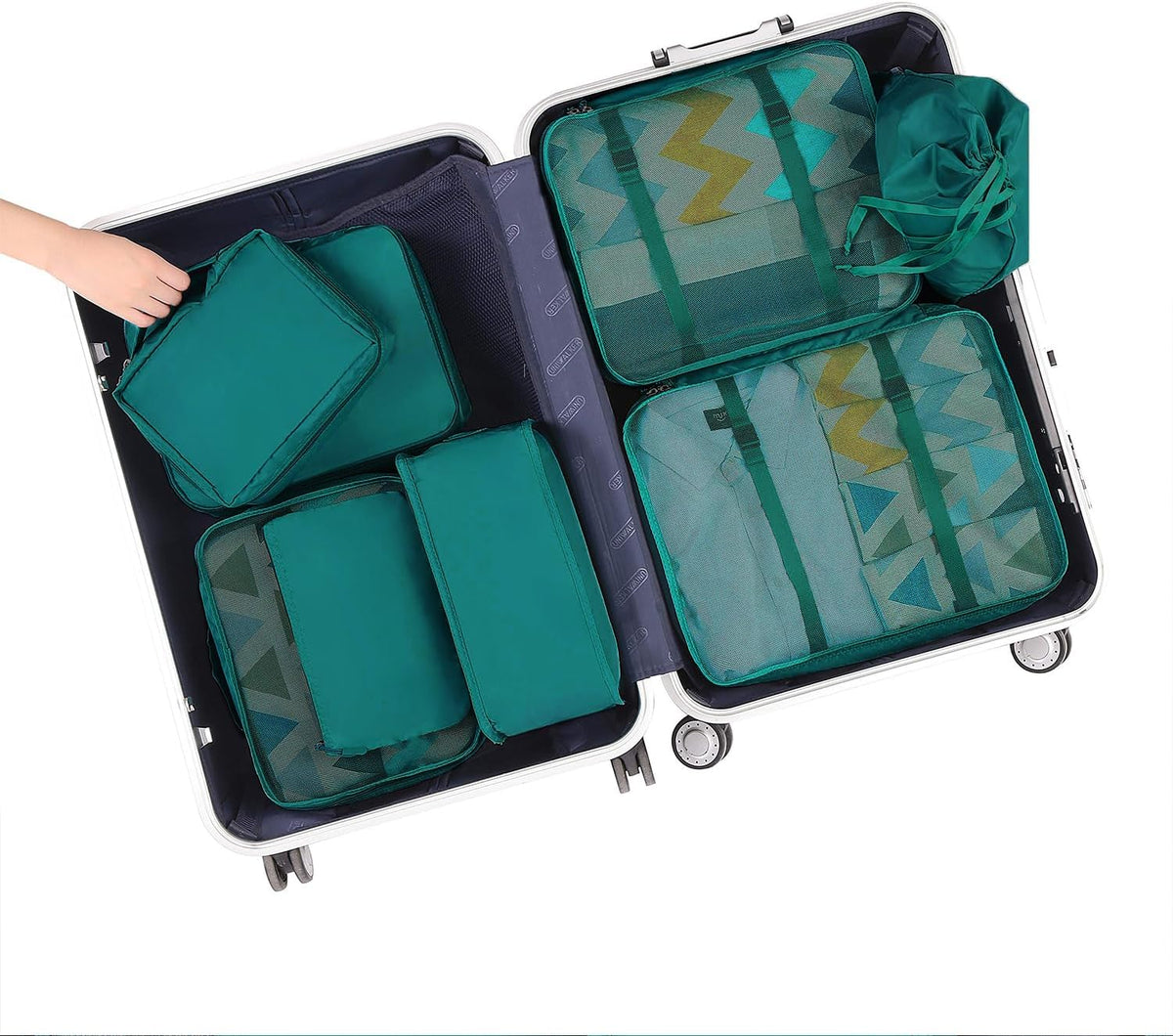 Packing Cubes Luggage Packing Organizers for Travel Accessories-Jet Black