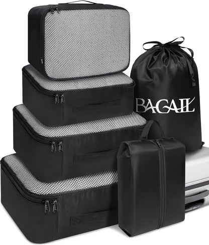 Packing Cubes Luggage Packing Organizers for Travel Accessories-Jet Black