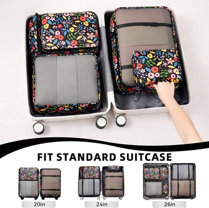 Packing Cubes Luggage Packing Organizers for Travel Accessories-Jet Black