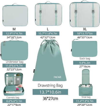Packing Cubes Luggage Packing Organizers for Travel Accessories-Jet Black