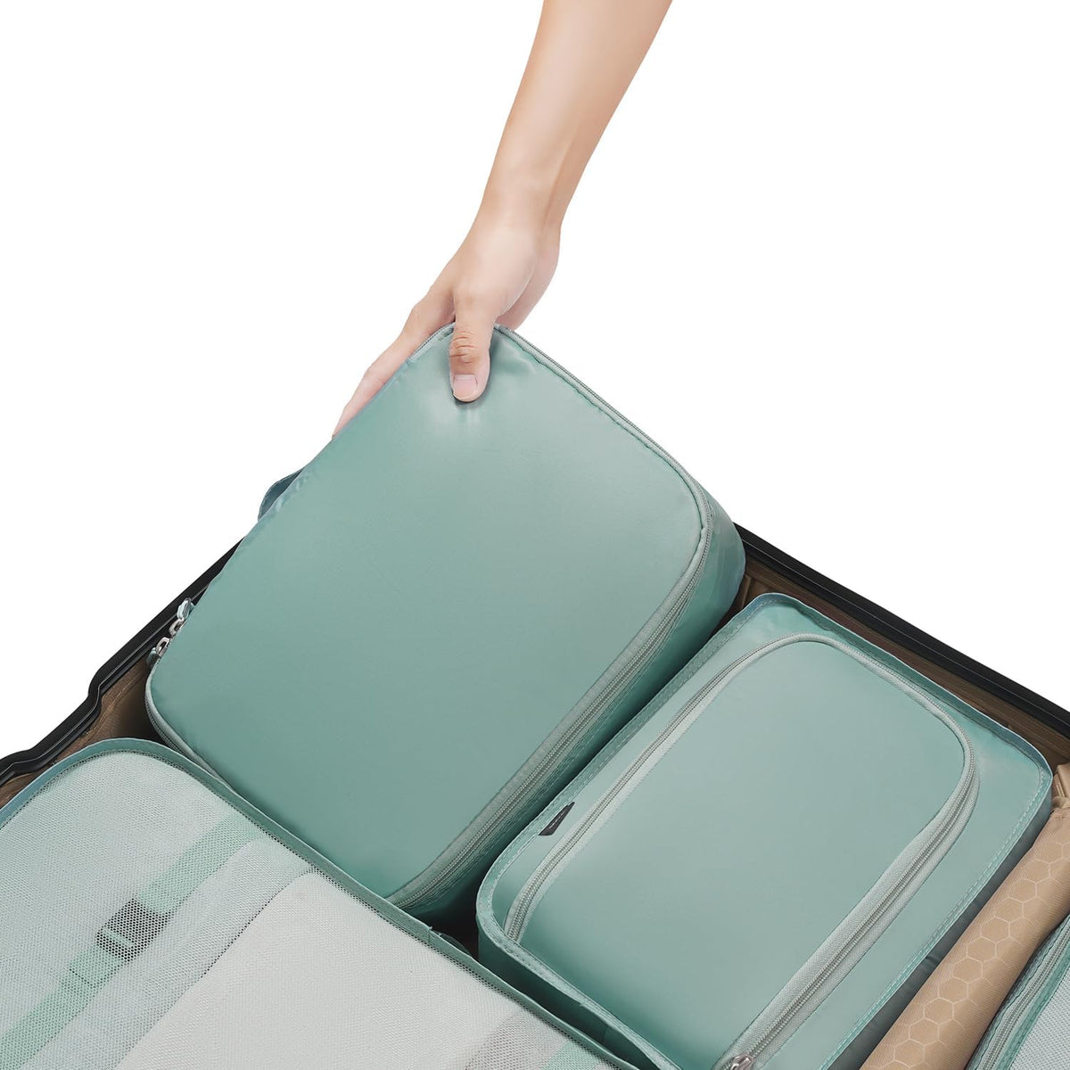 Packing Cubes Luggage Packing Organizers for Travel Accessories-Jet Black