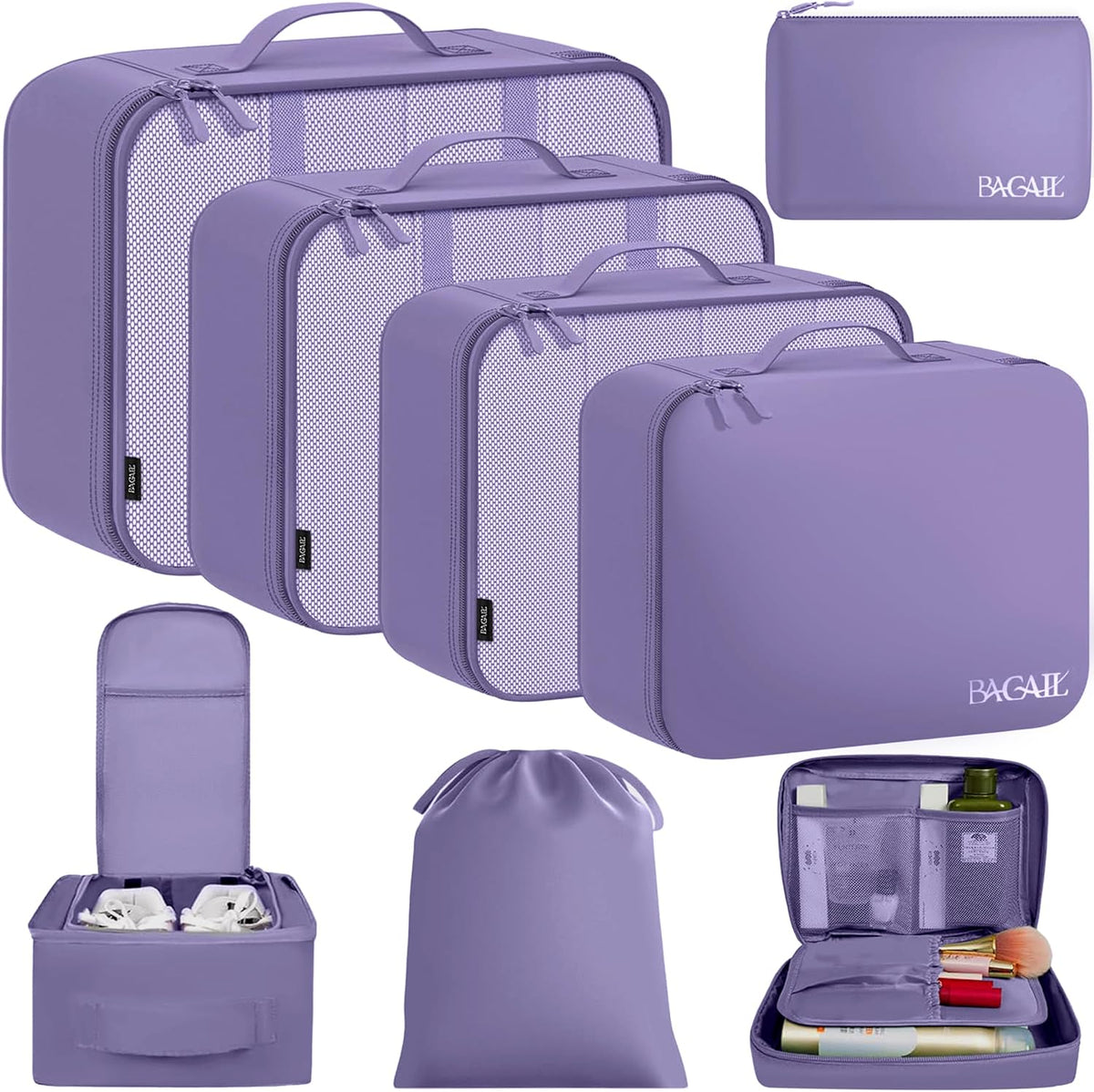 Packing Cubes Luggage Packing Organizers for Travel Accessories-Jet Black