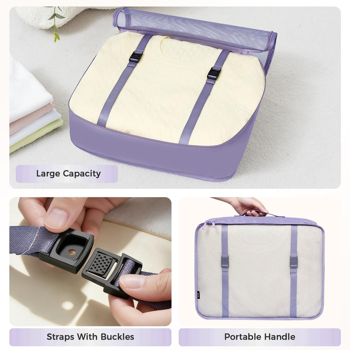 Packing Cubes Luggage Packing Organizers for Travel Accessories-Jet Black