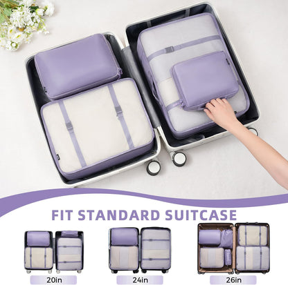 Packing Cubes Luggage Packing Organizers for Travel Accessories-Jet Black