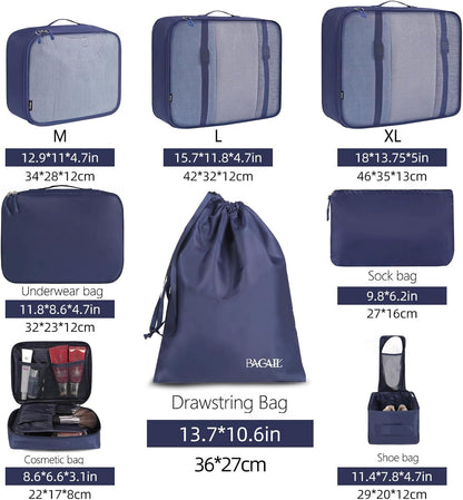 Packing Cubes Luggage Packing Organizers for Travel Accessories-Jet Black