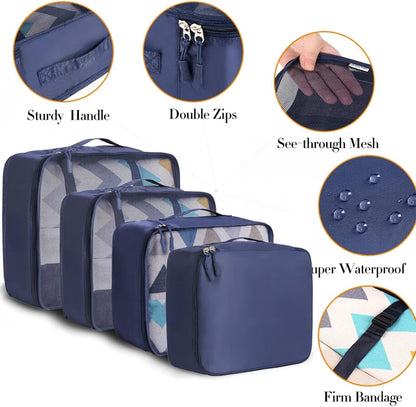 Packing Cubes Luggage Packing Organizers for Travel Accessories-Jet Black