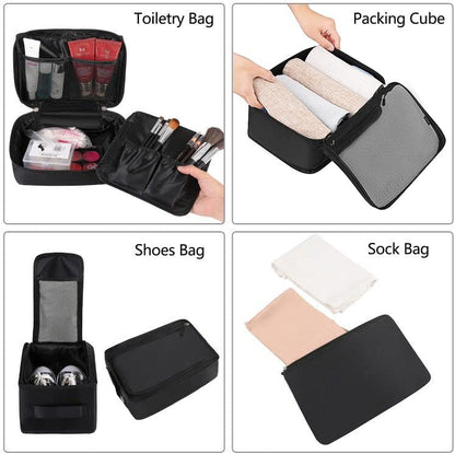 Packing Cubes Luggage Packing Organizers for Travel Accessories-Jet Black