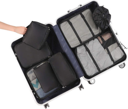 Packing Cubes Luggage Packing Organizers for Travel Accessories-Jet Black