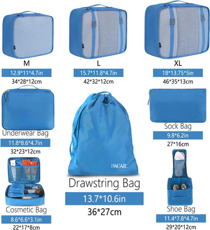 Packing Cubes Luggage Packing Organizers for Travel Accessories-Jet Black