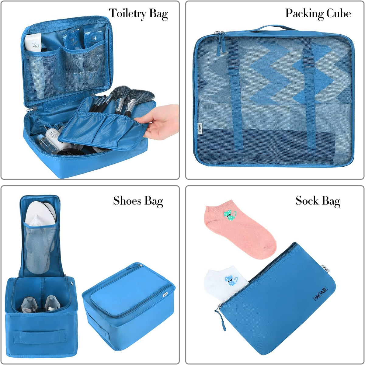 Packing Cubes Luggage Packing Organizers for Travel Accessories-Jet Black