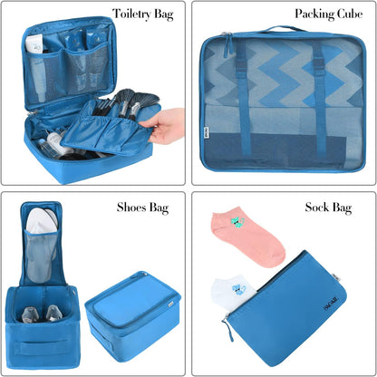Packing Cubes Luggage Packing Organizers for Travel Accessories-Jet Black