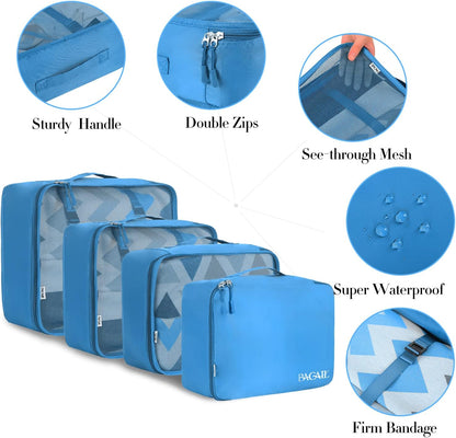 Packing Cubes Luggage Packing Organizers for Travel Accessories-Jet Black