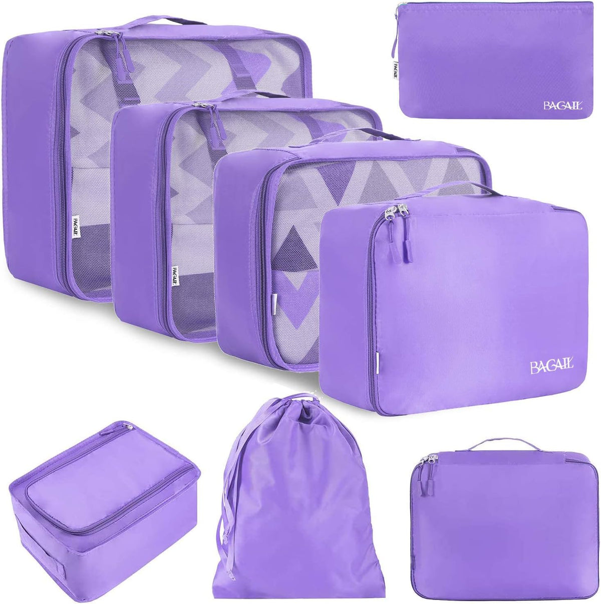 Packing Cubes Luggage Packing Organizers for Travel Accessories-Jet Black