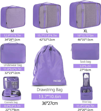Packing Cubes Luggage Packing Organizers for Travel Accessories-Jet Black