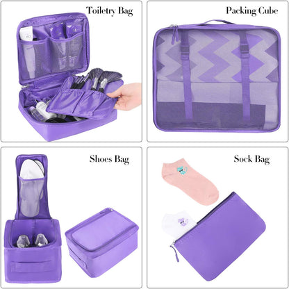 Packing Cubes Luggage Packing Organizers for Travel Accessories-Jet Black