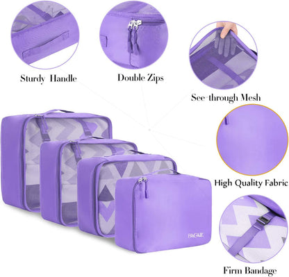 Packing Cubes Luggage Packing Organizers for Travel Accessories-Jet Black