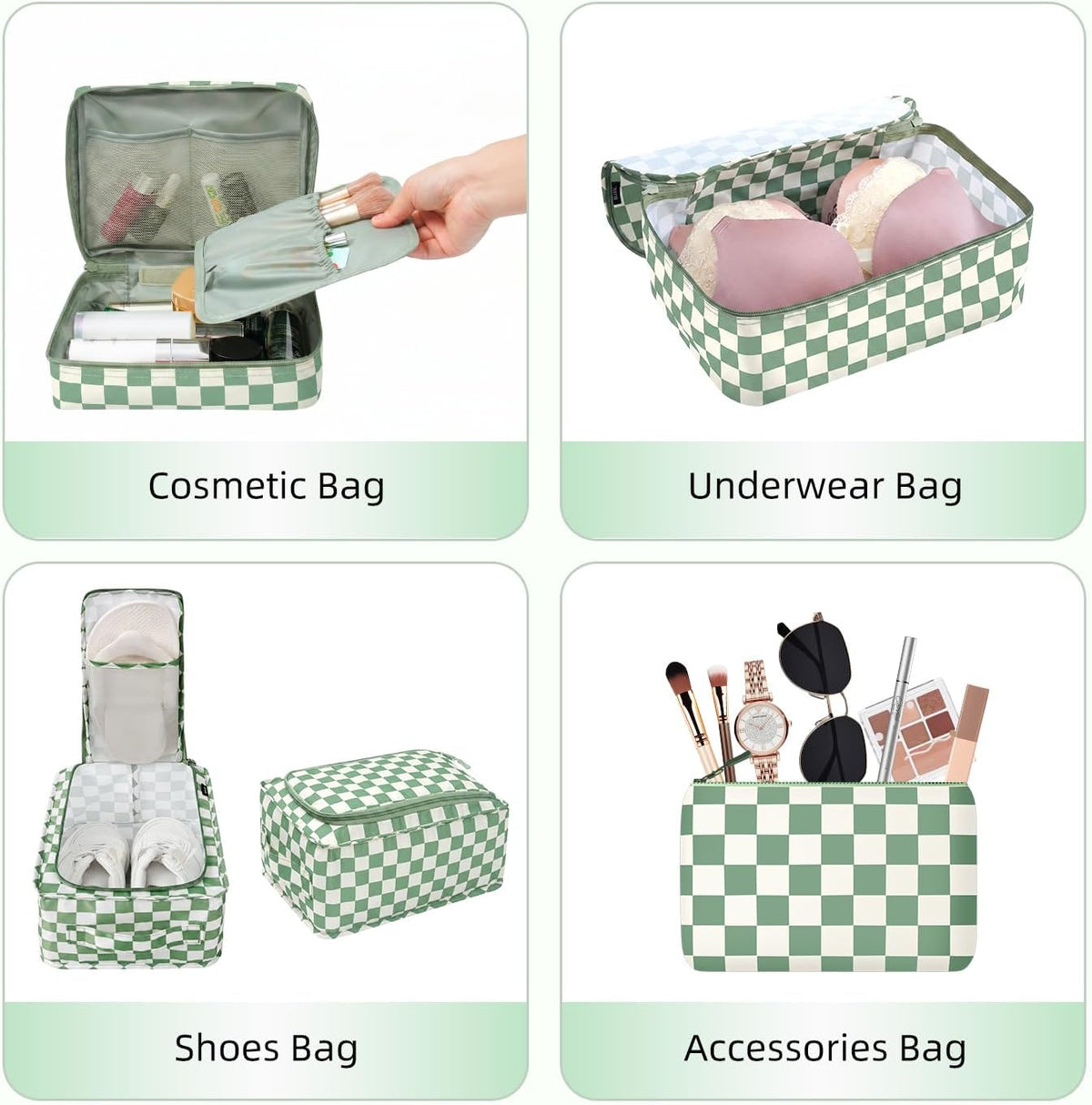 Packing Cubes Luggage Packing Organizers for Travel Accessories-Jet Black