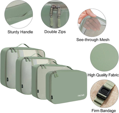 Packing Cubes Luggage Packing Organizers for Travel Accessories-Jet Black