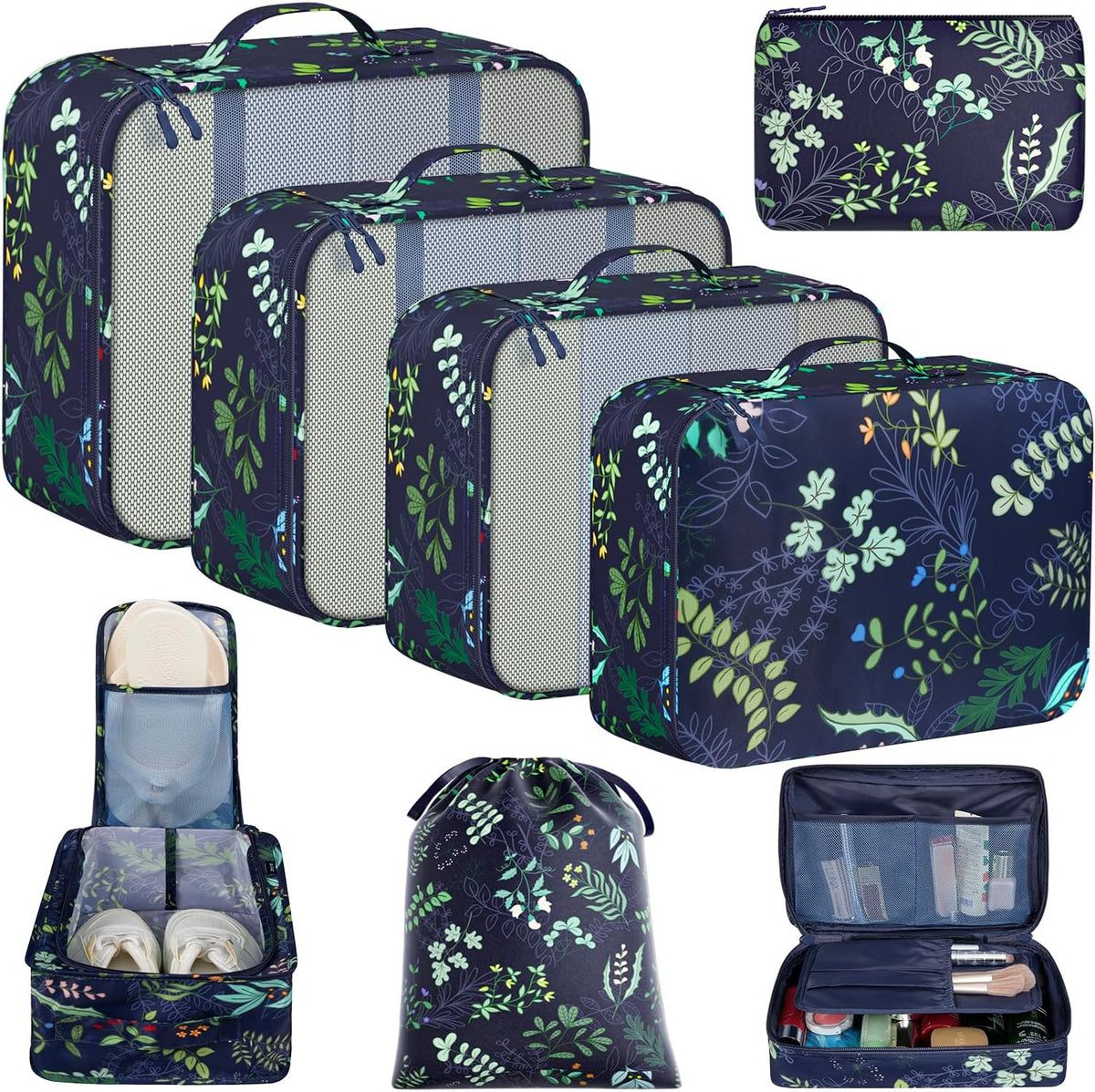 Packing Cubes Luggage Packing Organizers for Travel Accessories-Jet Black
