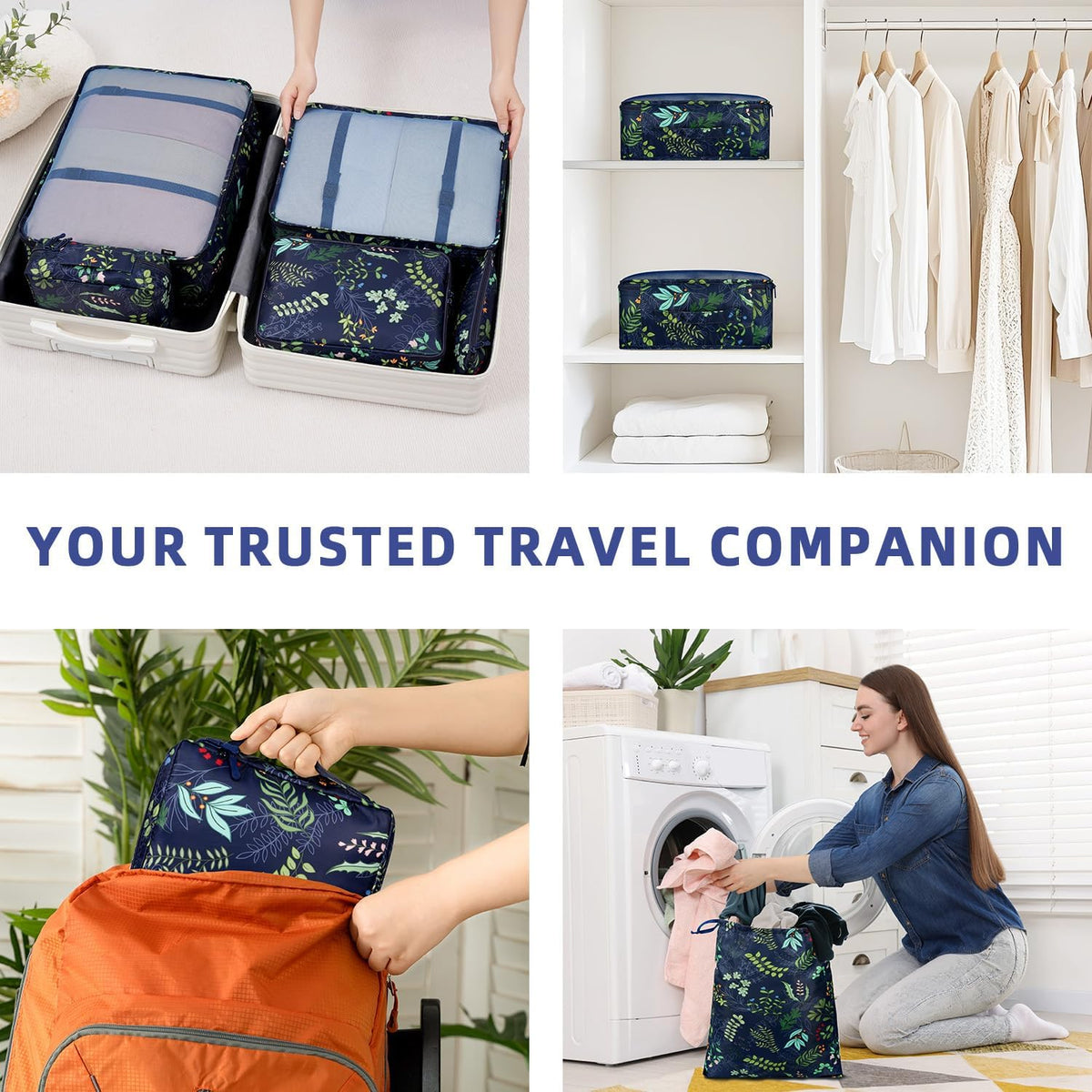 Packing Cubes Luggage Packing Organizers for Travel Accessories-Jet Black