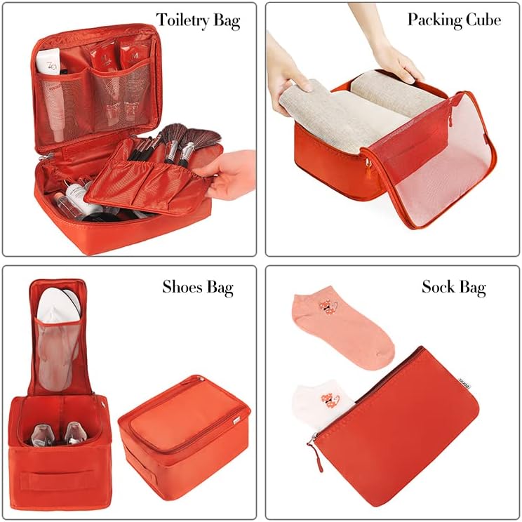Packing Cubes Luggage Packing Organizers for Travel Accessories-Jet Black