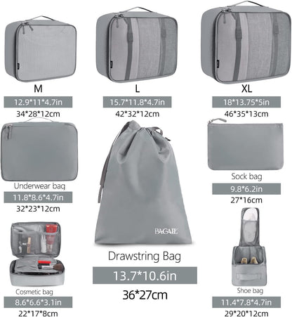 Packing Cubes Luggage Packing Organizers for Travel Accessories-Jet Black