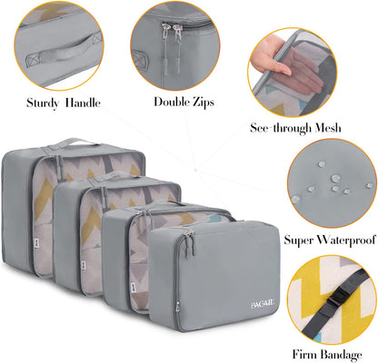 Packing Cubes Luggage Packing Organizers for Travel Accessories-Jet Black