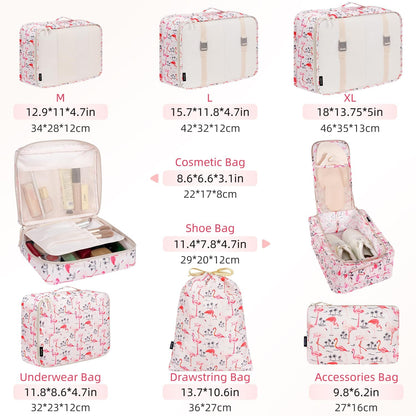Packing Cubes Luggage Packing Organizers for Travel Accessories-Jet Black