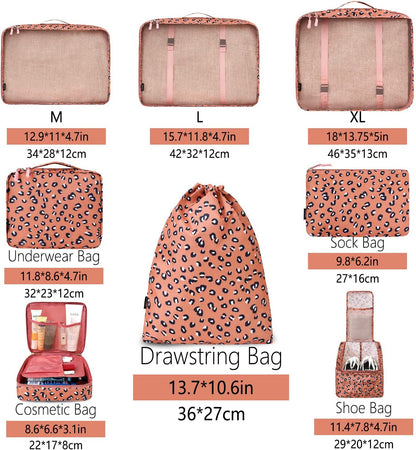 Packing Cubes Luggage Packing Organizers for Travel Accessories-Jet Black