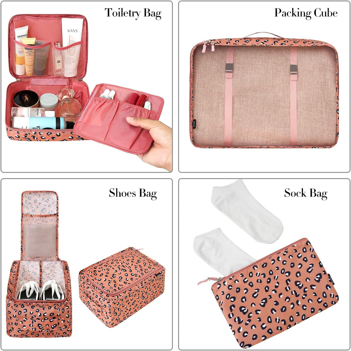 Packing Cubes Luggage Packing Organizers for Travel Accessories-Jet Black