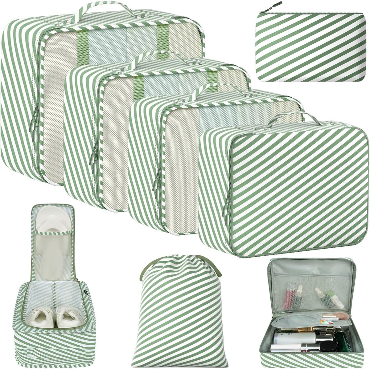 Packing Cubes Luggage Packing Organizers for Travel Accessories-Jet Black