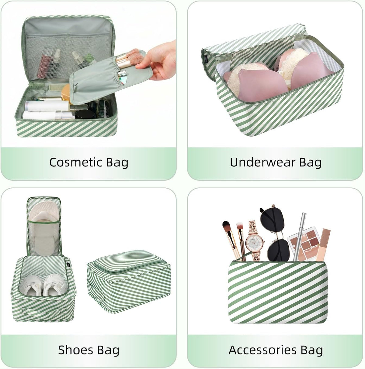 Packing Cubes Luggage Packing Organizers for Travel Accessories-Jet Black