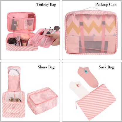 Packing Cubes Luggage Packing Organizers for Travel Accessories-Jet Black