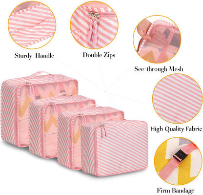Packing Cubes Luggage Packing Organizers for Travel Accessories-Jet Black
