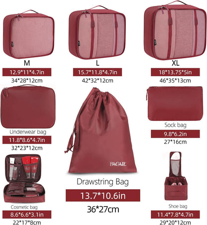 Packing Cubes Luggage Packing Organizers for Travel Accessories-Jet Black