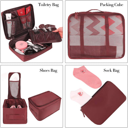 Packing Cubes Luggage Packing Organizers for Travel Accessories-Jet Black