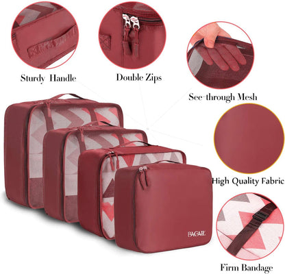 Packing Cubes Luggage Packing Organizers for Travel Accessories-Jet Black