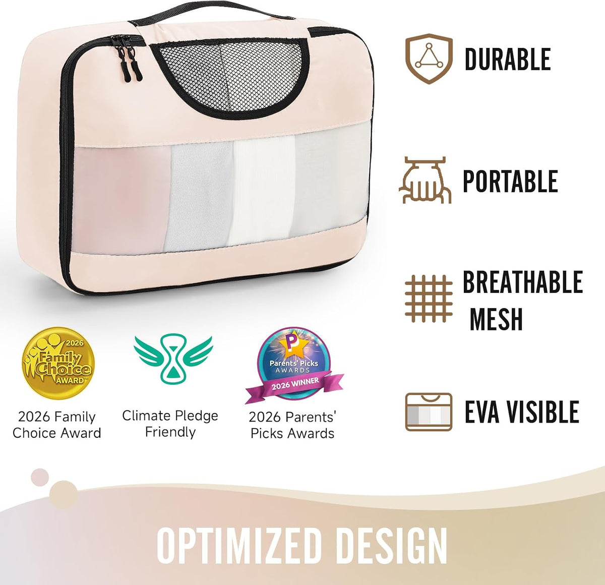 8 Set Packing Cubes for Travel Essentials, Suitcase Organizer Bags in 4 Sizes, Carry-On Luggage Accessories with Laundry Bag, Airplane Must Have, Gifts for Women Men