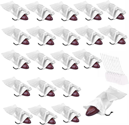 4 Pack Shoe Bags for Travel Satin Fabric Shoe Bag with Drawstring for Men Women Travel Protecting Storing Shoes