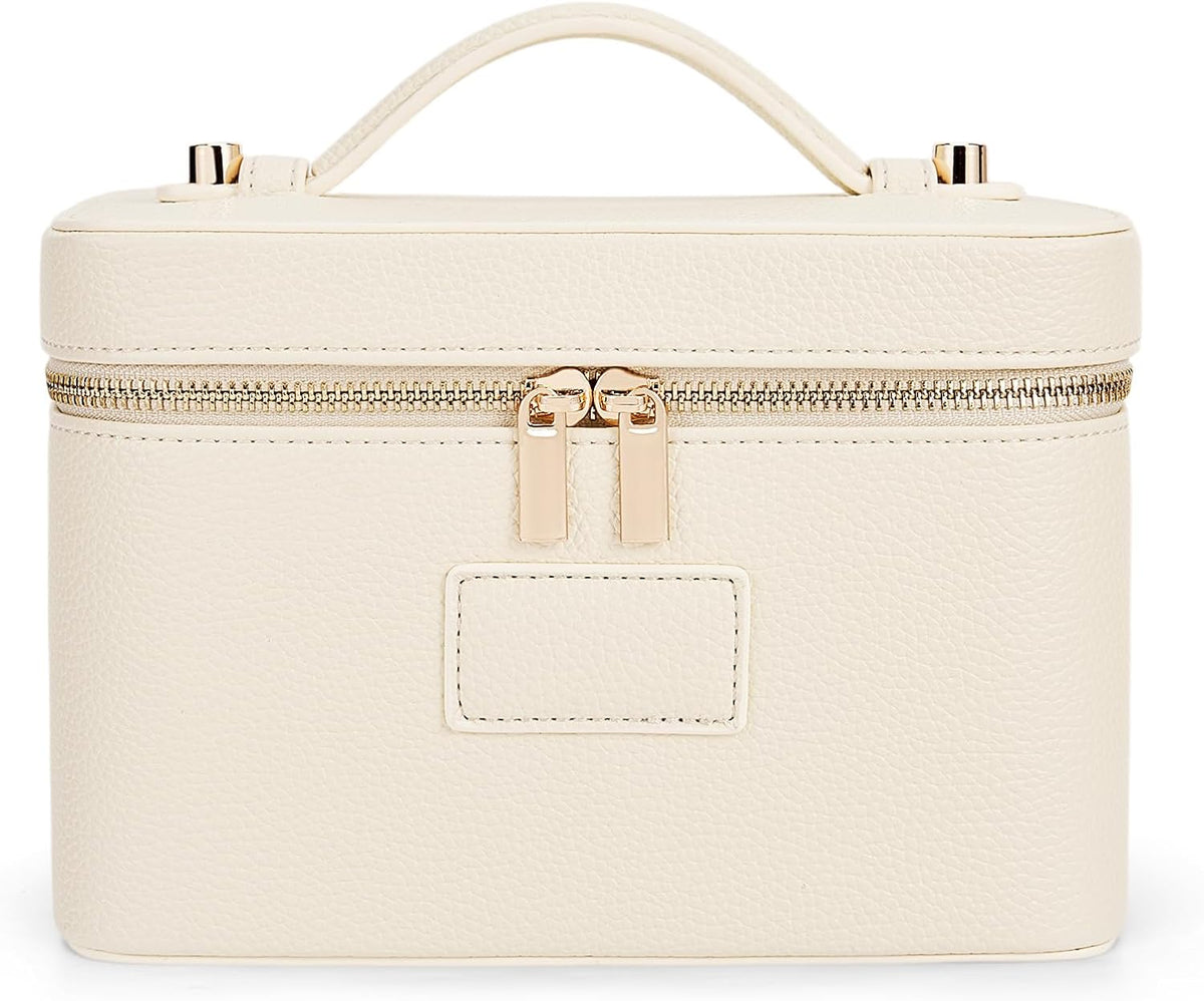 Makeup Bag Vanity Case for Women Leather Cosmetic Bag Travel Toiletry Bags Portable Makeup Organizer Case